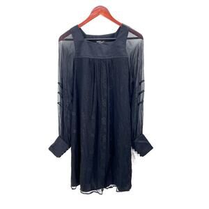 ABS by Allen Schwartz Black 100% Silk Formal Dress